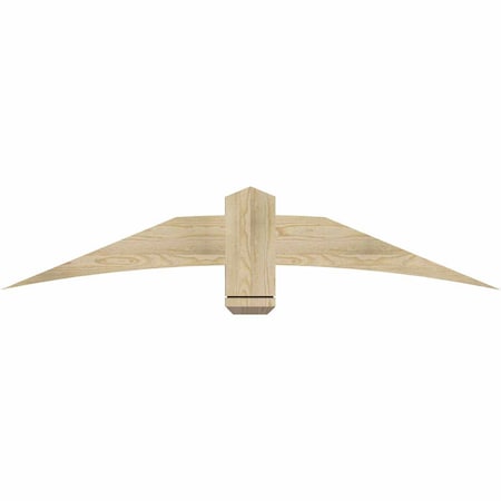Ekena Millwork Bellingham Rough Sawn Timber Gable Bracket, Douglas Fir, 60"W x 12"H x 2"D x 6"F, 5/12 Pitch GBW060X12X0206BEL00RDF